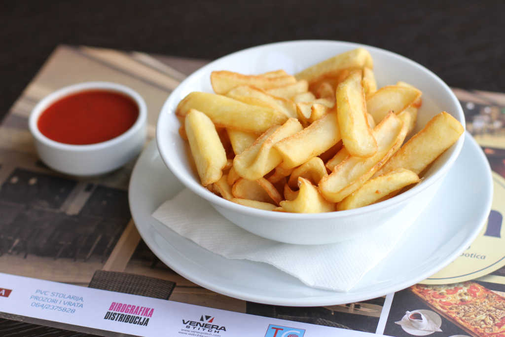 Dip fry pomfrit